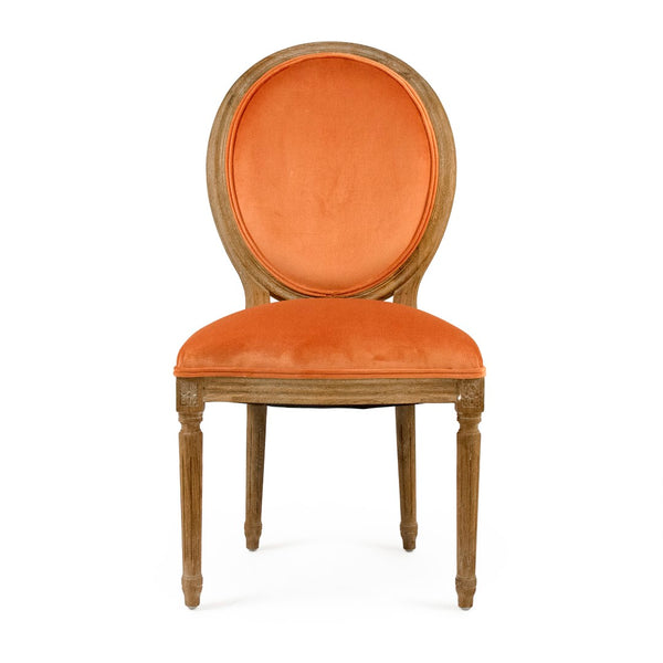 Medallion Side Chair Limed Grey Oak, Clementine Velvet B004 E272 11505 Zentique
