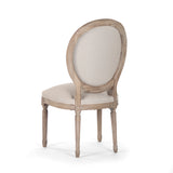 Medallion Side Chair Limed Grey Oak, Natural Linen B004 E272 A003 Zentique