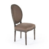 Medallion Side Chair Limed Charcoal Oak, Copper Linen B004 E271 A006 Zentique