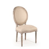 Medallion Side Chair Limed Grey Oak, Hemp B004 E272 H009 Zentique
