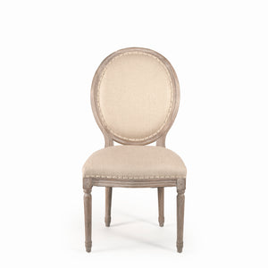 Medallion Side Chair Limed Grey Oak, Hemp B004 E272 H009 Zentique
