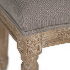 Medallion Side Chair Limed Grey Oak, Grey Linen B004 E272 A048 Zentique