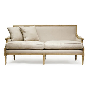 Louis Sofa Natural Oak, Natural Linen B007-3 E255 A003 Zentique