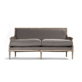 Louis Sofa Limed Grey Oak, Grey Linen B007-3 E272 A048 Zentique