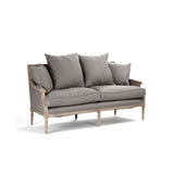 Louis Sofa Limed Grey Oak, Grey Linen B007-3 E272 A048 Zentique