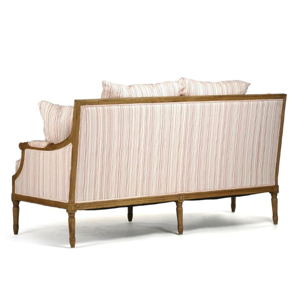 Zentique Louis Sofa Solid Oak Frame with Breathable Cotton Upholstery — Tailored Comfort for Stylish Living Room (99 characters) B007-3 E255 C005