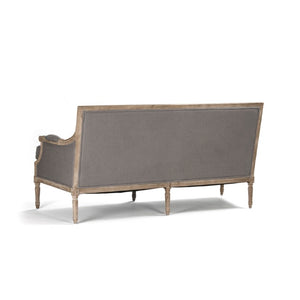 Zentique Louis Tufted Sofa — Oak Frame Linen Upholstery, Classic Tufting & Firm Comfort for Medium Rooms B007-3-Z E272 A048
