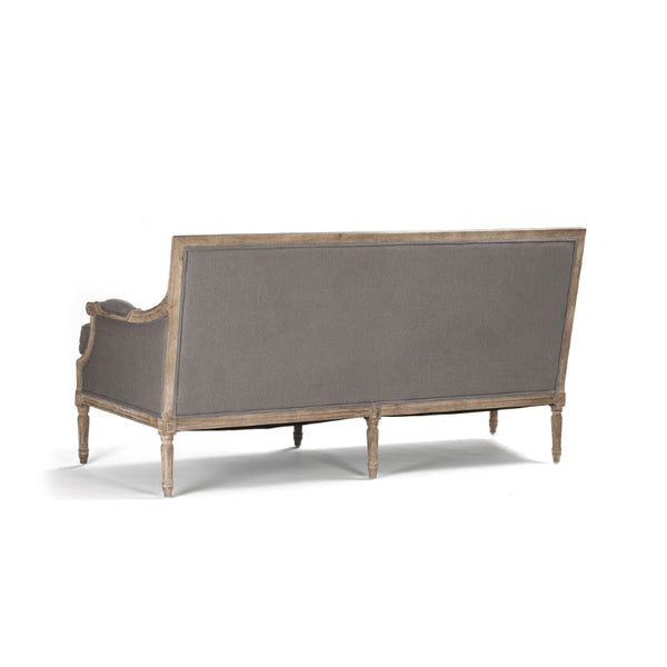 Zentique Louis Tufted Sofa — Oak Frame Linen Upholstery, Classic Tufting & Firm Comfort for Medium Rooms B007-3-Z E272 A048