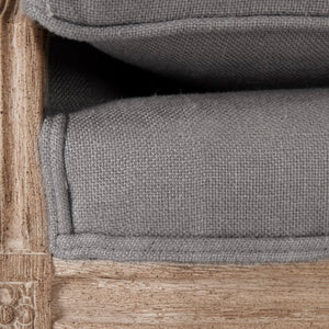 Zentique Louis Tufted Sofa — Oak Frame Linen Upholstery, Classic Tufting & Firm Comfort for Medium Rooms B007-3-Z E272 A048