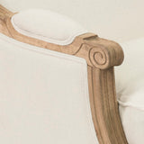 Louis Club Chair Natural Oak, Off-White Cotton B007 E255 C020 Zentique