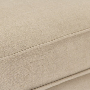 Zentique Louis Club Chair — Compact Linen Upholstered Armchair with Solid Birch Frame, Breathable Comfort, Versatile Style B007 257-1 A003