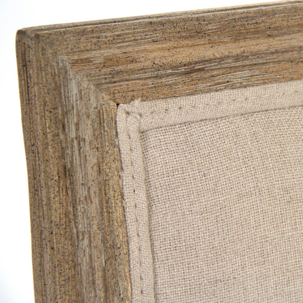 Zentique Louis Arm Chair — Solid Oak Frame with Breathable Linen Upholstery, Ergonomic Comfort & Timeless Style Limed Grey Oak, Natural Linen B008 E272 A003