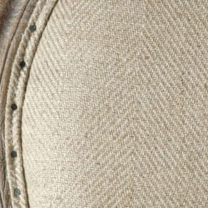 Medallion Settee Limed Grey Oak, Hemp Linen B009-3 E272 H009 Zentique