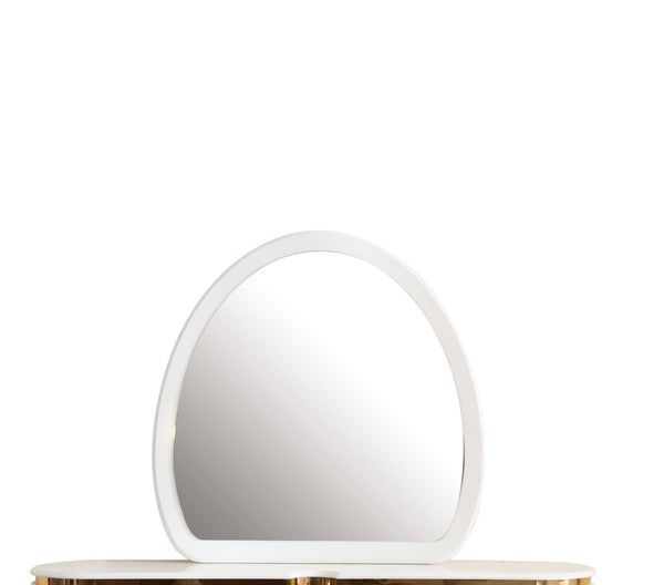 English Elm Laura Oval Wood Frame Wall Mirror with Gold Accent Finish for Bedroom or Dressing Room B00955981
