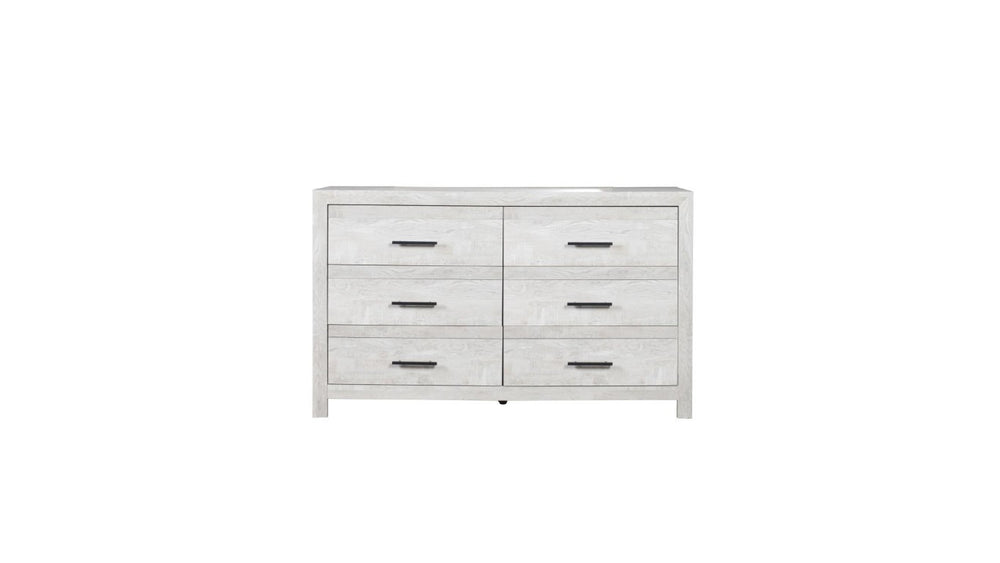 English Elm Modern Farmhouse Six Drawer Wood Dresser with Natural Rustic Finish for Bedroom Storage B009P152650