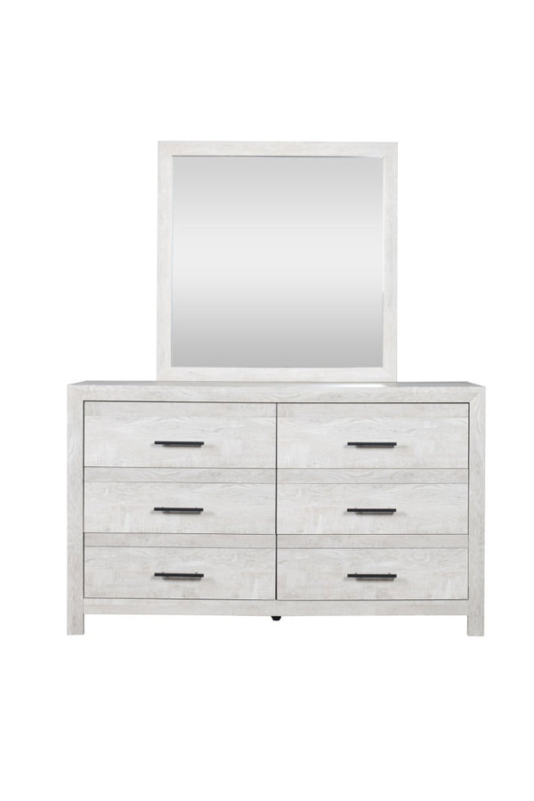 English Elm Modern Farmhouse Six Drawer Wood Dresser with Natural Rustic Finish for Bedroom Storage B009P152650
