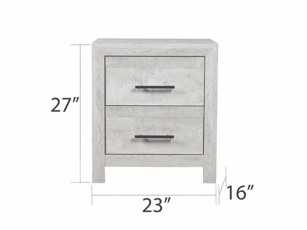English Elm Denver Two Drawer Wood Nightstand with Natural Rustic Finish for Modern Bedrooms B009P152651