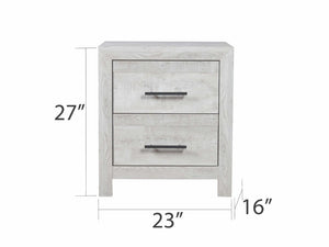 English Elm Denver Two Drawer Wood Nightstand with Natural Rustic Finish for Modern Bedrooms B009P152651