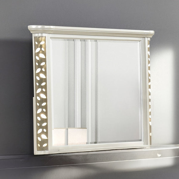 English Elm Cinderella Traditional Bedroom Mirror with Integrated Led Frame Lighting for Dresser Display B009P385188