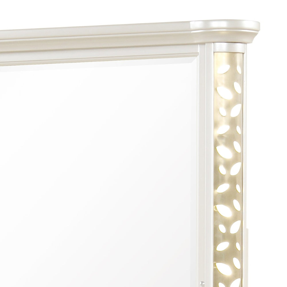 English Elm Cinderella Traditional Bedroom Mirror with Integrated Led Frame Lighting for Dresser Display B009P385188