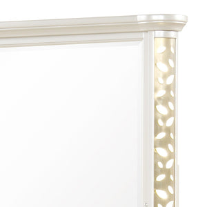 English Elm Cinderella Traditional Bedroom Mirror with Integrated Led Frame Lighting for Dresser Display B009P385188