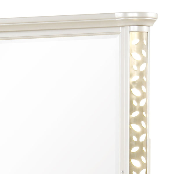English Elm Cinderella Traditional Bedroom Mirror with Integrated Led Frame Lighting for Dresser Display B009P385188