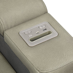 English Elm Bruno Power Reclining Loveseat with Bluetooth Audio Led Lighting and Cup Holders Gray B009P386508
