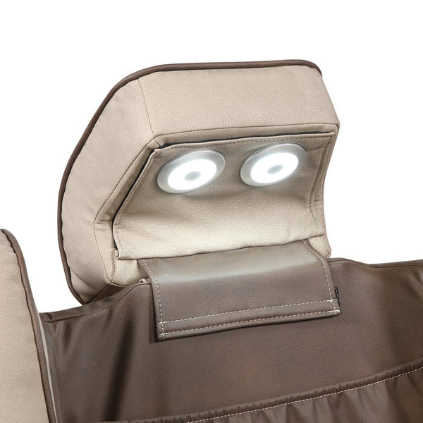 English Elm Bruno Power Reclining Loveseat with Bluetooth Audio Led Lighting and Cup Holders Brown B009P386511