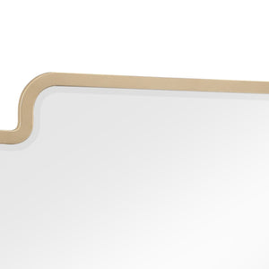 English Elm Lexington Sculpted Bedroom Wall Mirror Beige Frame with Gold Accents Modern Decor B009P450612