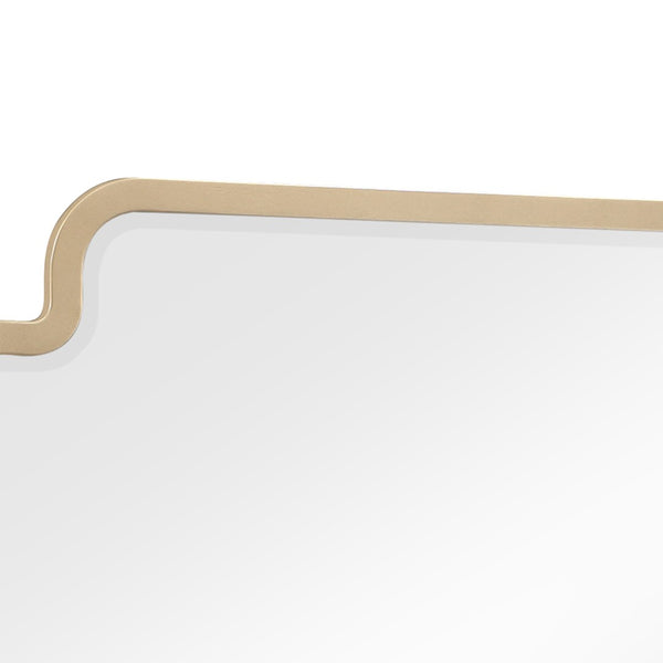 English Elm Lexington Sculpted Bedroom Wall Mirror Beige Frame with Gold Accents Modern Decor B009P450612