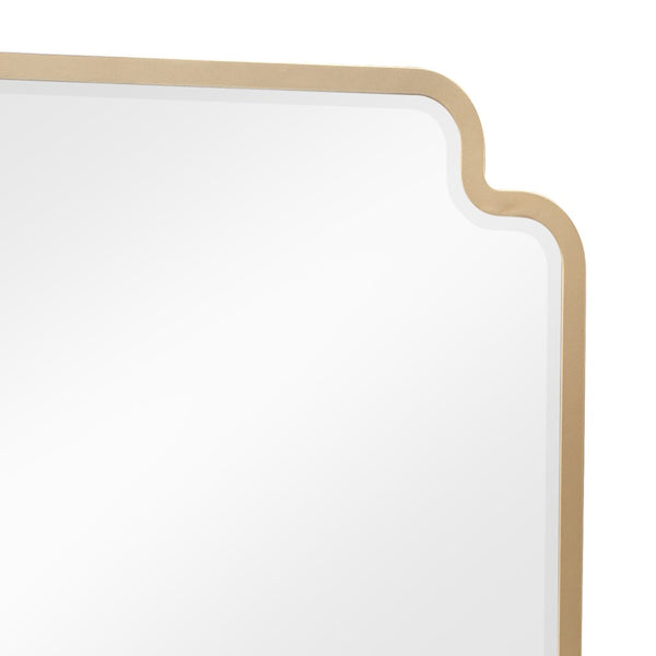 English Elm Lexington Sculpted Bedroom Wall Mirror Beige Frame with Gold Accents Modern Decor B009P450612
