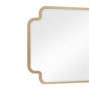 English Elm Lexington Sculpted Bedroom Wall Mirror Beige Frame with Gold Accents Modern Decor B009P450612