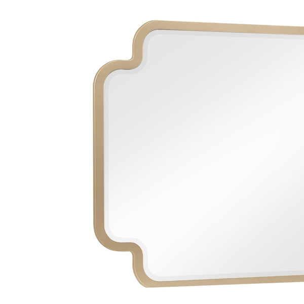 English Elm Lexington Sculpted Bedroom Wall Mirror Beige Frame with Gold Accents Modern Decor B009P450612