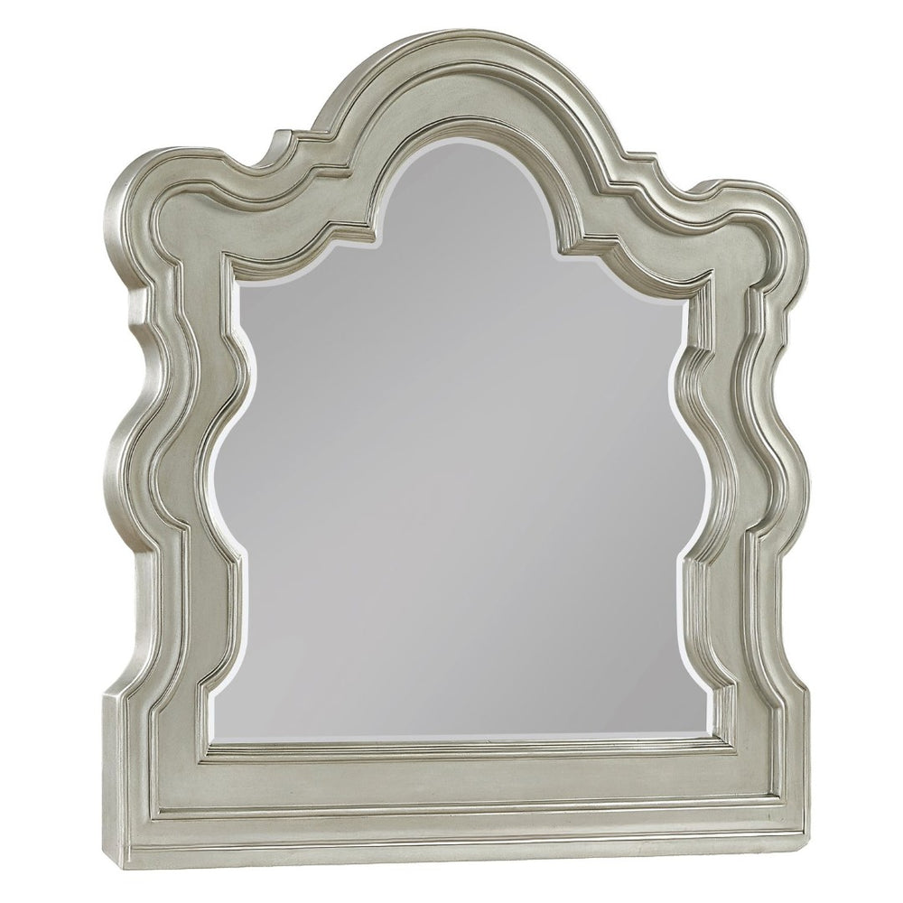 English Elm Bella Champagne Wood Dresser Mirror with Sculpted Ornamental Frame for Bedroom B009P451401