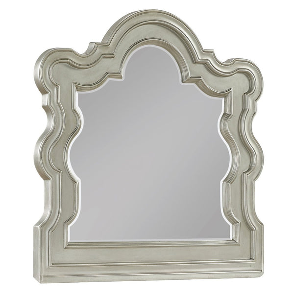 English Elm Bella Champagne Wood Dresser Mirror with Sculpted Ornamental Frame for Bedroom B009P451401