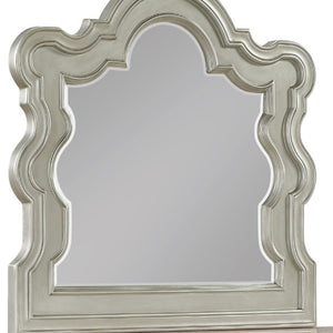 English Elm Bella Champagne Wood Dresser Mirror with Sculpted Ornamental Frame for Bedroom B009P451401