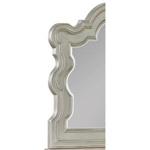 English Elm Bella Champagne Wood Dresser Mirror with Sculpted Ornamental Frame for Bedroom B009P451401