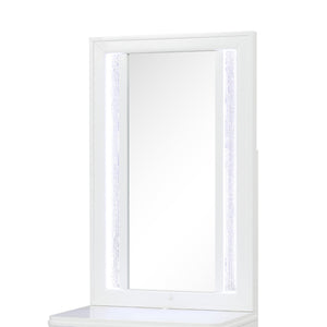English Elm Abigale White Wood Framed Led Bedroom Mirror Top for Contemporary Nightstand Decor B009P453764
