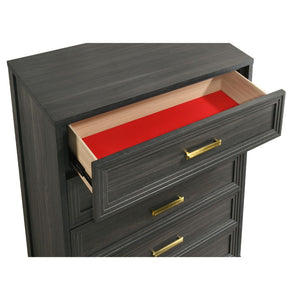 English Elm Colorado Tall Wood Chest with Deep Drawers and Ball-bearing Glides for Modern Bedrooms B009P466450