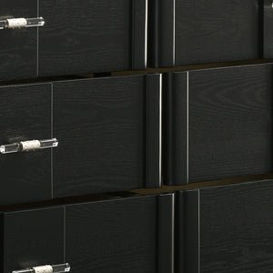 English Elm Opel Six Drawer Dresser Sintered Stone Top Velvet Lined Contemporary Bedroom Storage B009P473967