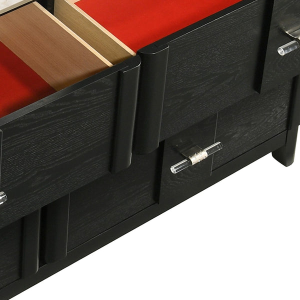 English Elm Opel Six Drawer Dresser Sintered Stone Top Velvet Lined Contemporary Bedroom Storage B009P473967
