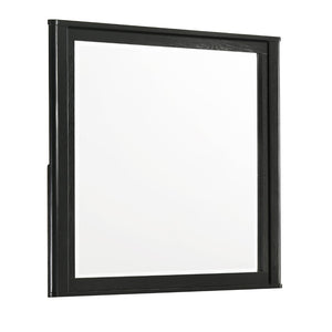 English Elm Opel Rectangular Beveled Glass Dresser Mirror with Deep Matte Black Frame for Modern Bedrooms B009P473968
