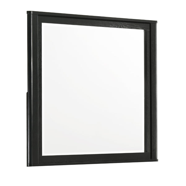 English Elm Opel Rectangular Beveled Glass Dresser Mirror with Deep Matte Black Frame for Modern Bedrooms B009P473968