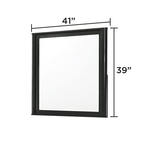 English Elm Opel Rectangular Beveled Glass Dresser Mirror with Deep Matte Black Frame for Modern Bedrooms B009P473968