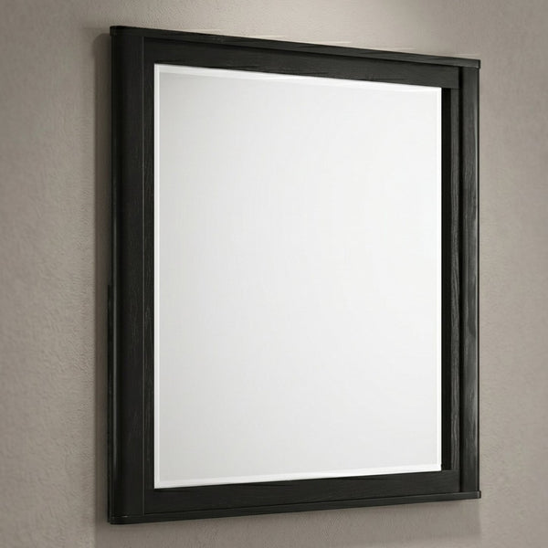 English Elm Opel Rectangular Beveled Glass Dresser Mirror with Deep Matte Black Frame for Modern Bedrooms B009P473968