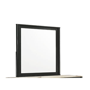English Elm Opel Rectangular Beveled Glass Dresser Mirror with Deep Matte Black Frame for Modern Bedrooms B009P473968