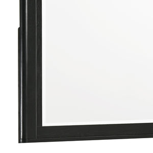 English Elm Opel Rectangular Beveled Glass Dresser Mirror with Deep Matte Black Frame for Modern Bedrooms B009P473968