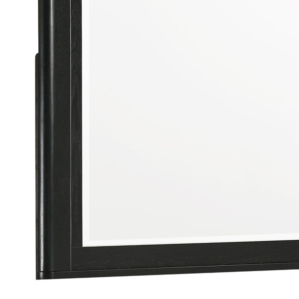 English Elm Opel Rectangular Beveled Glass Dresser Mirror with Deep Matte Black Frame for Modern Bedrooms B009P473968