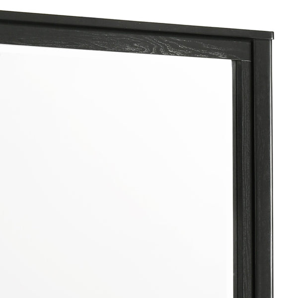 English Elm Opel Rectangular Beveled Glass Dresser Mirror with Deep Matte Black Frame for Modern Bedrooms B009P473968