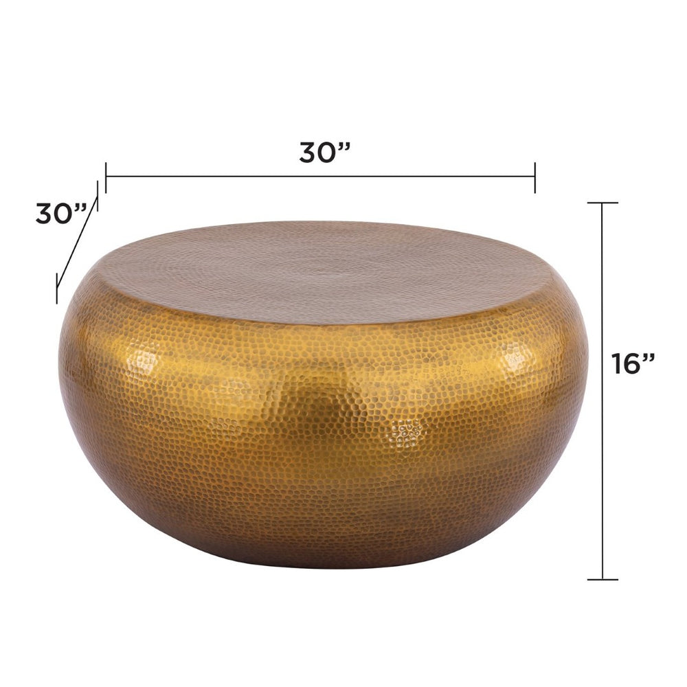 English Elm Ct-201 Square Aluminum Coffee Table with Gold Metallic Finish for Modern Living Rooms B009P477766